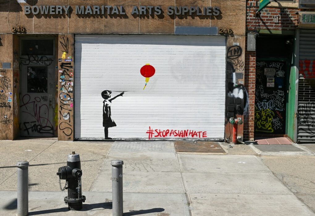 red balloon on black steel post