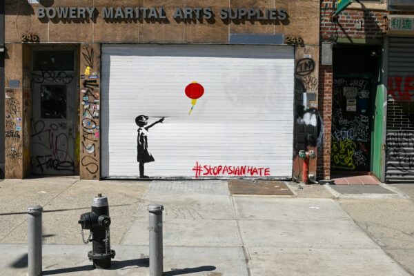 red balloon on black steel post