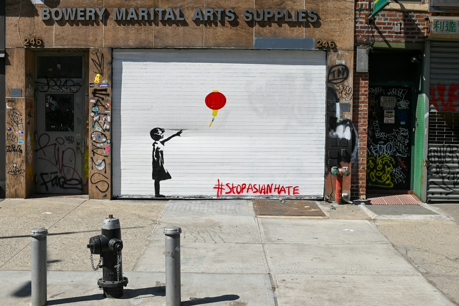 red balloon on black steel post